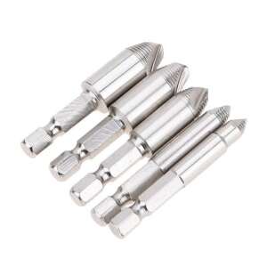 Screw extractor drill bit set, 5 pieces, for removing broken screws - Drill and Screwdriver Accessory
