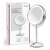 BaByliss 10x magnifying double-sided cosmetic mirror with LED lighting, silver