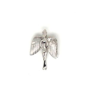 Angyal szárnyas fém medál Hegyikristály 23x33mm 120423467 - Női ékszer