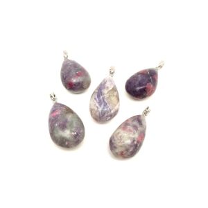 Kézzel Készített Lepidolit-Rubellit Csepp Medál 120423936 - Női kiegészítő