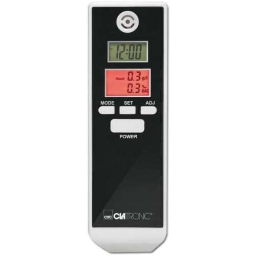 Clatronic AT 3605 Alkoholtester, schwarz-weiß, digitales Display, Atemalkoholtester