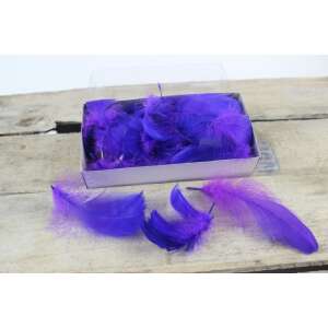 Lila dekorációs tollak, tollcsomag kézműveskedéshez és dekorációhoz - Őszi dekorációs kellék