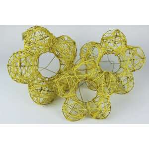 3 db sárga virág alakú drótkosár készlet - Tűzőhab & Oázis