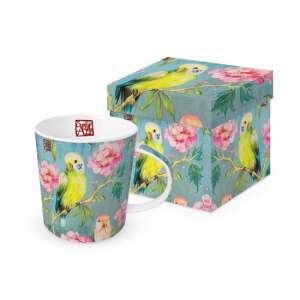 Perruches porcelán bögre madár mintával, 0,4l, dobozban - Nonbrand Bögre