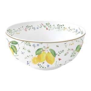 R2S.1192FCIT 23cm-es porcelántál citrom és virág mintával - Tál