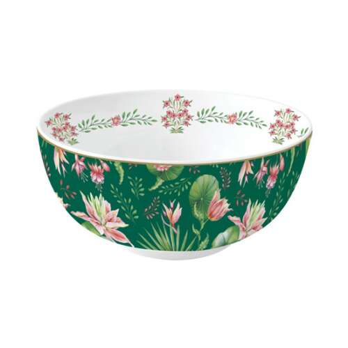 R2S.1191BOCH Botanic Chic porcelántál, 15cm, zöld rózsaszín virágmintával