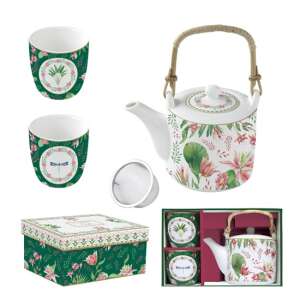 R2S.1467BOCH Botanical Chic teáskanna szett két csészével, virágmintás - Konyha & Étkezés
