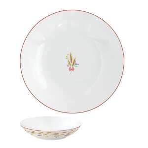 Country Life porcelán mélytányér, 20,5 cm, virágmintával - Tányér