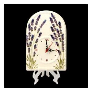 Kézzel Festett Levendula Kerámia Asztalióra - 15x24x4cm