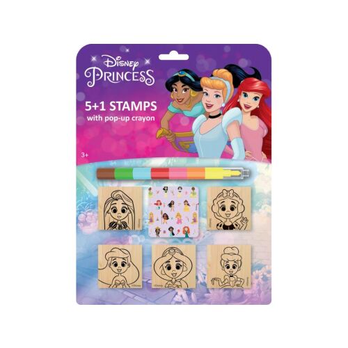 Disney Hercegnők Lenyomat Készlet kihúzható zsírkrétával, 6 db - Kreatív játék