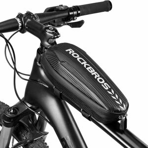 Rockbros B60 wasserdichte Fahrradrahmentasche am Fahrrad montiert - Fahrradtaschen