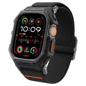 Spigen Lite Fit Pro Калъф и каишка за Apple Watch Ultra 49mm - Черен - Каишка за умен часовник