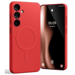 Czerwone Silikonowe Etui MagSafe do Samsung Galaxy S24 Plus - Mercury