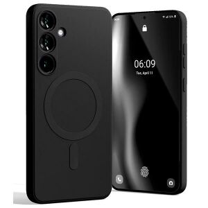 Fekete MagSafe Szilikon Tok Samsung Galaxy S24 Plus telefonhoz - Mercury