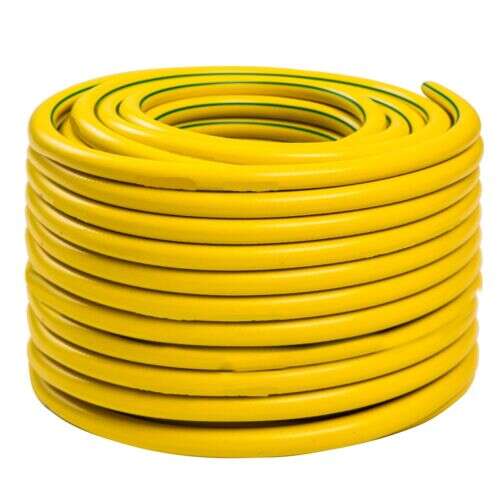 Gelber und grüner Gartenschlauch, 50 Meter lang, 1/2 Zoll Durchmesser