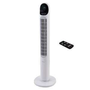 Ardes 5T1000 Torony ventilátor távirányítóval, fehér, 100 cm magas, 3 sebességfokozat, oszcilláció, LED kijelző, érintővezérlés, időzítő, normál és alvó üzemmód - Ardes