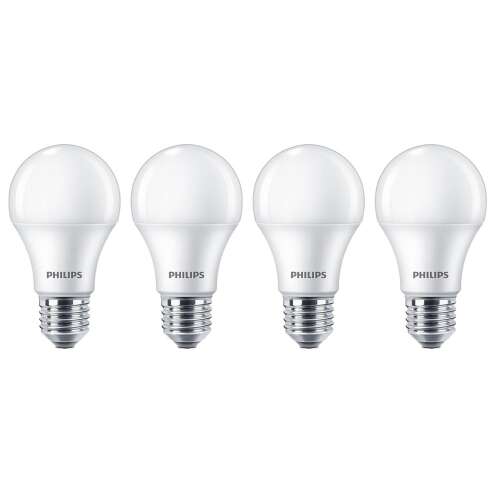 Philips LED A60 izzó, 10W, 1055lm, 2700K, E27, meleg fehér, 4 db-os csomag