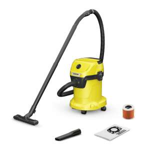 Kärcher WD 3 V-17/4/20 wet and dry vacuum cleaner, yellow, with accessories - Karcher Commercial vacuum