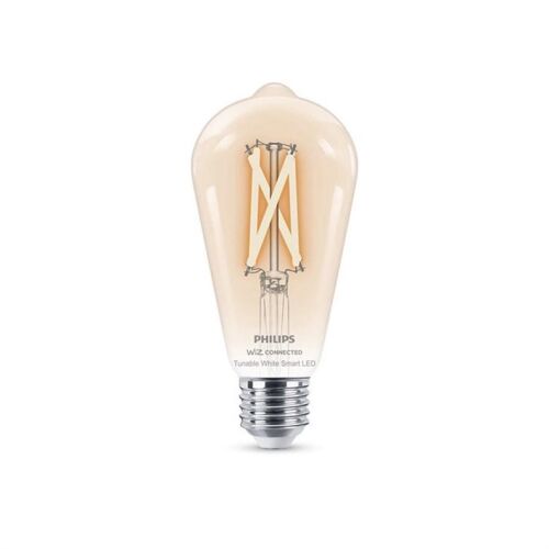 Philips WiZ E27 7W Smart Filament Glühbirne, dimmbares LED Licht