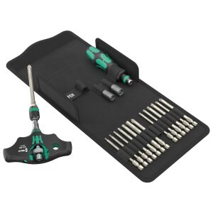 Wera Kraftform Kompakt 400 RA SHK 19-teiliges Bit-Schraubendreher-Set mit Ratsche und Rapidaptor-Schnellwechselfutter - Werkzeugkoffer