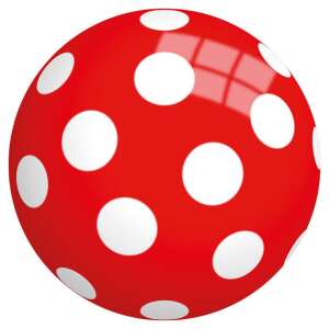 Red rubber ball with white polka dots, 23 cm diameter - Sport & Leisure
