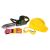 Nagy favágó készlet: toy chainsaw, safety helmet, goggles, and gloves