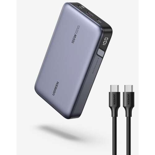 Ugreen PB720 Power Bank 20000mAh - Szary z kablami USB-C