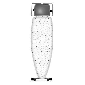 Žehliaca doska Taurus Argenta Elegance s poťahom s geometrickým vzorom, biela a sivá - Pranie