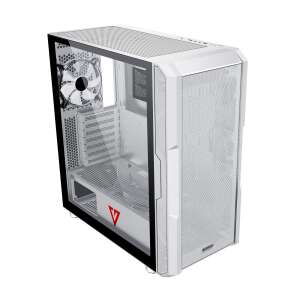 Modecom Volcano Amirani PC-Gehäuse, weiß, schräge Ansicht - Modecom