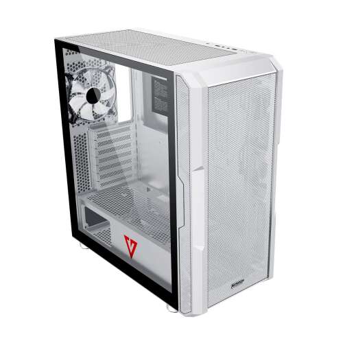 Modecom Volcano Amirani PC-Gehäuse, weiß, schräge Ansicht