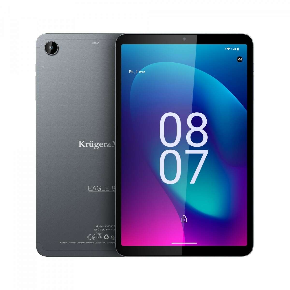 Krüger & matz 8" eagle km0807 64gb 4g wifi tablet - szürke