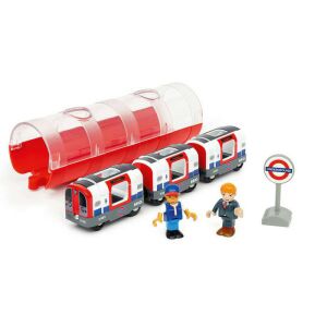 Súprava vlaku metra BRIO London Underground so svetlami a zvukmi - Vlak, železničný prvok, diaľnica