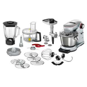 Robot de bucătărie Bosch MUM9BX5S65 cu toate accesoriile, inclusiv blender, procesor de alimente, mașină de tocat carne și multe altele - Tocatoare de bucătărie și Roboți de bucătărie