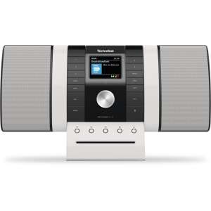 TechniSat Multyradio 4.0 SE rádió, fehér és szürke színben, elülső nézet - TechniSat