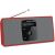 Technisat DigitRadio 2 S DAB+ FM Rádió Bluetooth-szal, ferde nézet - Piros