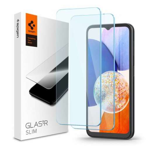 Spigen Glas.tR SLIM EZ Fit edzett üveg kijelzővédő a Samsung Galaxy A15 4G / A15 5G / A25 5G telefonhoz, 2 db-os csomag - Spigen