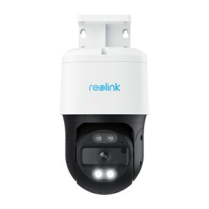Reolink P830 Turret IP Camera, white and black, front view - Safety