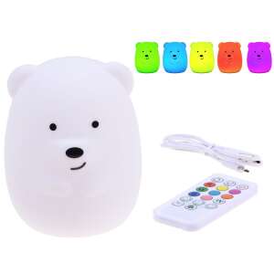 Nite Pets színváltós LED éjjeli lámpa, medve alakú, távirányítóval és USB kábellel - Bear