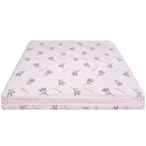 Lavender 4 Fit ortopéd matrac, 130x200 cm, megfordítható, 2 az 1-ben, levendula mintával - Ortopéd matrac