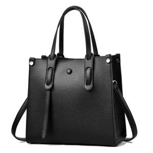 Schwarze Dollcini Damen Schultertasche, PU Leder Handtasche für alle Anlässe, Reisen, Arbeit, Alltag - Handtaschen