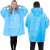 Springos Oversized Wearable Blanket Hoodie in Blau, Vorder- und Rückansicht, mit Model, das es trägt
