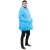 Springos oversized wearable blanket hoodie in blue, side view, with model wearing it