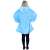 Springos oversized wearable blanket hoodie in blue, back view, with model wearing it