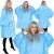 Springos oversized hooded blanket sweatshirt, tengerkék, multiple views