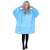 Springos oversized wearable blanket hoodie in blue, front view, with model wearing it