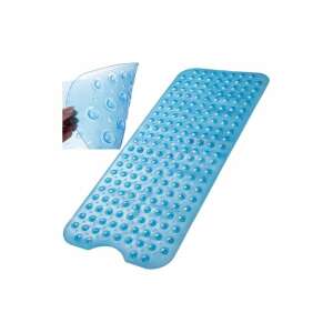 Blaue rutschfeste Badewannenmatte mit Saugnäpfen, 40x100 cm - Badezimmermöbel