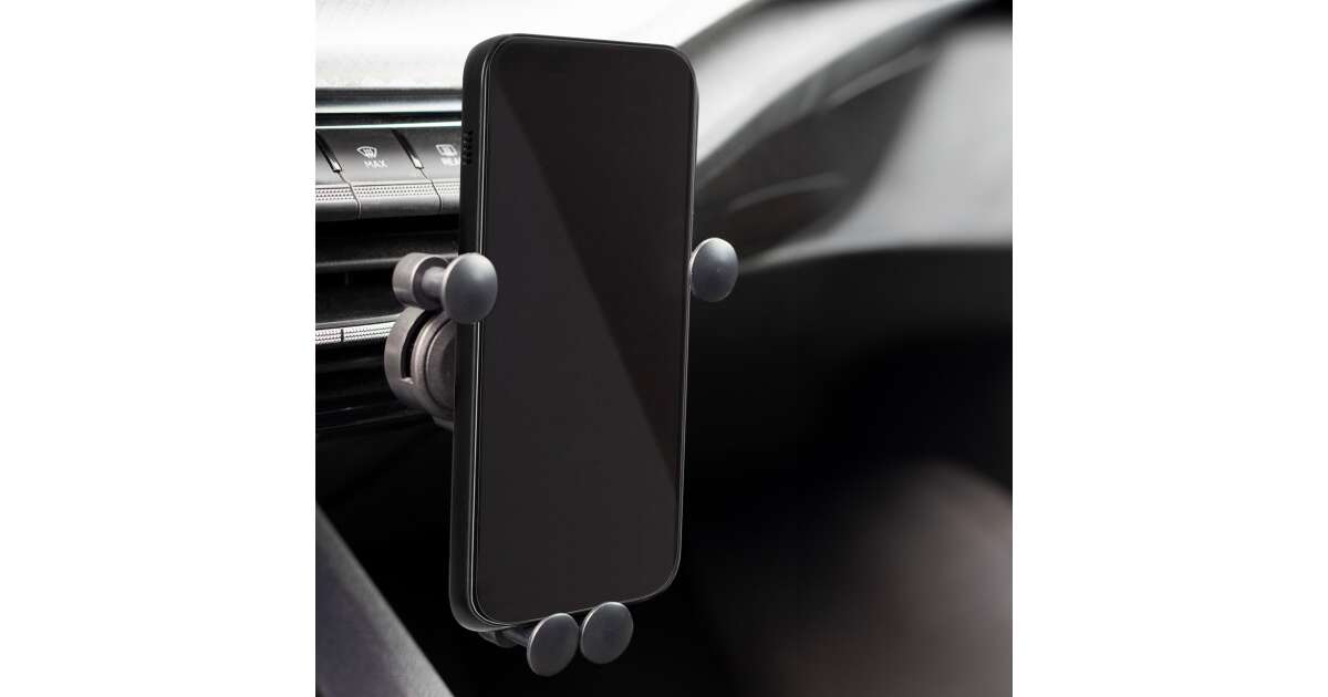 Home by Somogyi SAL SA064 autós mobiltartó, szellőzőnyílásra helyezhető, forgatható, billenthető, egykezes, 65-80 mm telefon, 11 mm vastagság 96994812