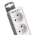 Qoltec 230V Surge Protector Power Strip 4 Sockets 1.8m - White (50288) 96995792