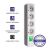 Qoltec 230V Surge Protector Power Strip 4 Sockets 1.8m - White (50288) 96995792