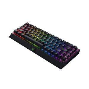 Schräge Ansicht der Razer BlackWidow V3 Mini HyperSpeed Phantom Edition RGB-Tastatur - Razer